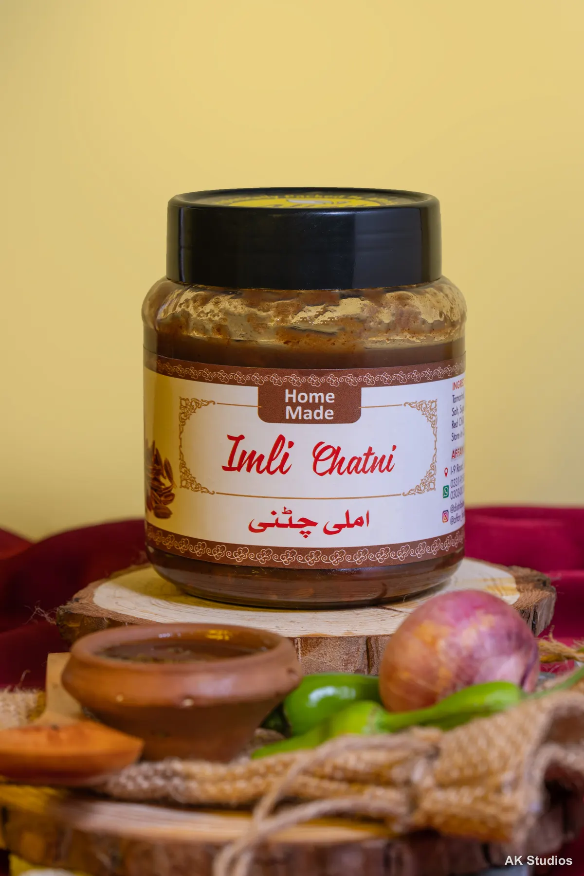 Imli chatni jar product photography